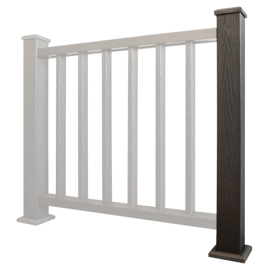 Столб оградительный фигурный Стандарт Старт/Финиш 100x1000 мм ДПК