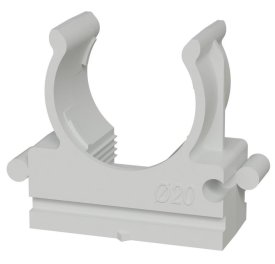 Держатель-клипса для труб Lexman D20 мм цвет серый 50 шт.