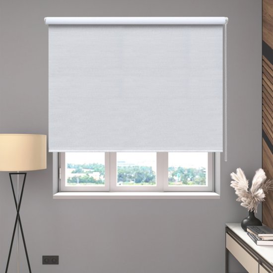 Рулонная штора блэкаут 70х160 см Decofest Каролина белая