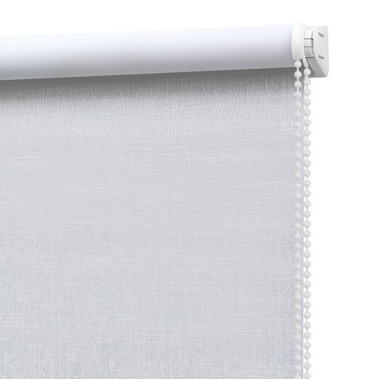 Рулонная штора блэкаут 120х160 см Decofest Каролина белая