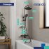 Душевая система Milardo Ideal Spa с верхним душем с лейкой с термостатом черная (ILSBLTHM06)