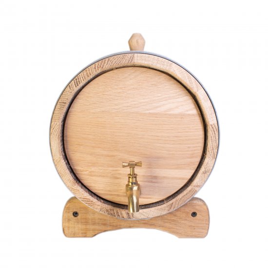 Бочка с краном 5 л круглая дуб цвет коричневый