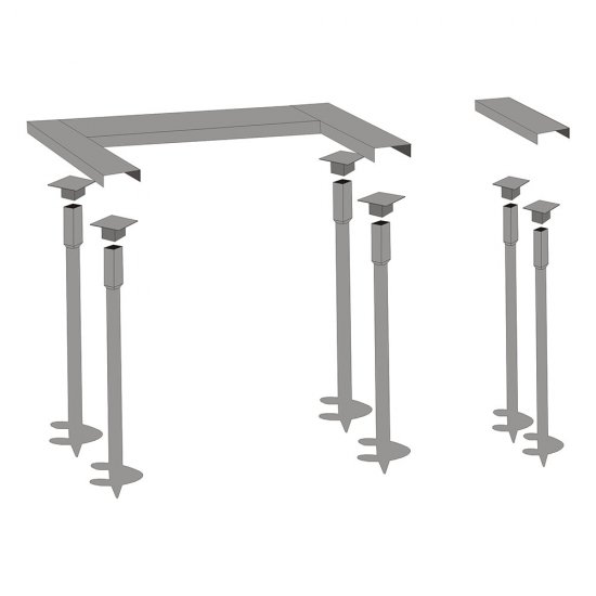 Комплект монтажный для фундамента откатных ворот Оптима