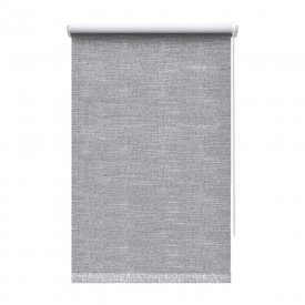 Рулонная штора блэкаут 180х175 см Decofest Каролина серая