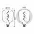 Лампа светодиодная Gauss Filament V140 E27 265 В 5 Вт фигурная 200 лм теплый белый свет цвет черный