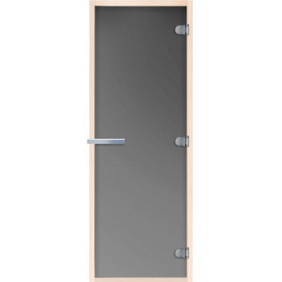 Дверь для бани и сауны стеклянная графит матовая DoorWood 690х1890 мм (DW02551)