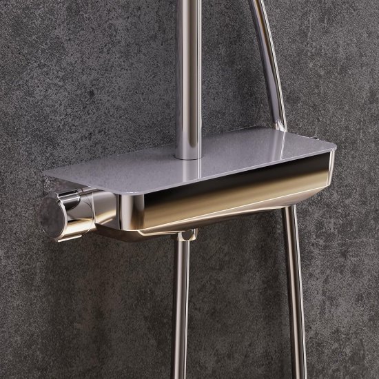 Душевая система Damixa Scandinavian Pure с верхним душем с лейкой со смесителем хром (936780000)