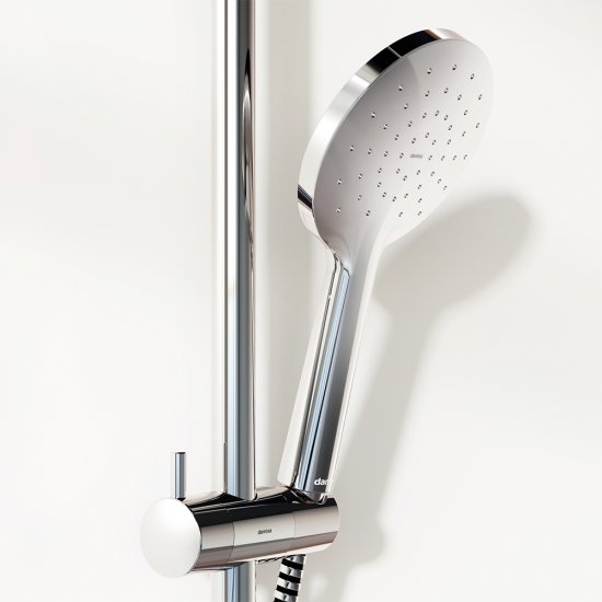 Душевая система Damixa Jupiter с верхним душем с лейкой со смесителем хром (977740000)