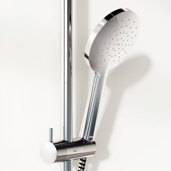 Душевая система Damixa Jupiter с верхним душем с лейкой со смесителем хром (977710000)