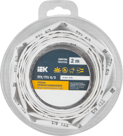 Термоусадочная трубка IEK нг-LS 6/3 мм 2 м цвет белый