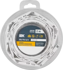 Термоусадочная трубка IEK нг-LS 6/3 мм 2 м цвет белый