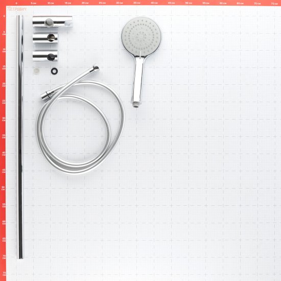 Душевой комплект Esko с лейкой со стойкой хром (SSS1205)