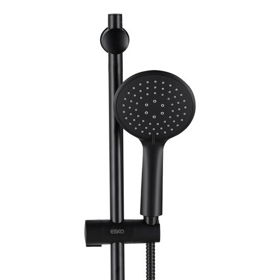 Душевой комплект Esko с лейкой со стойкой черный (SCS855Black)