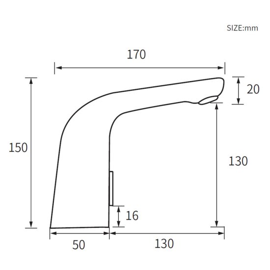 Смеситель для раковины Esko хром сенсорный (SNR 26)