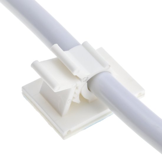 Площадка для крепления стяжек Duwi 19x25 мм самоклеящаяся нейлоновая белая (5 шт.) (23169 5)