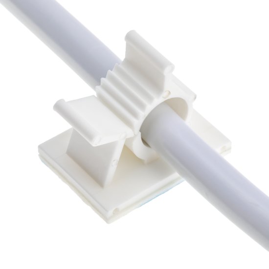 Площадка для крепления стяжек Duwi 19x25 мм самоклеящаяся нейлоновая белая (5 шт.) (23169 5)