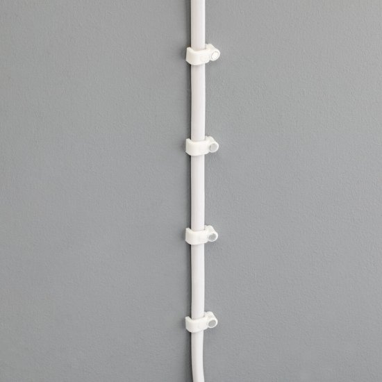 Скобы для крепления кабеля плоские Duwi 4 мм полипропиленовые белые (20 шт.) (30323 7)