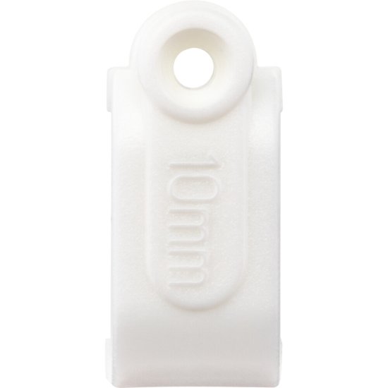 Скобы для крепления кабеля плоские Duwi 10 мм полипропиленовые белые (20 шт.) (30327 5)