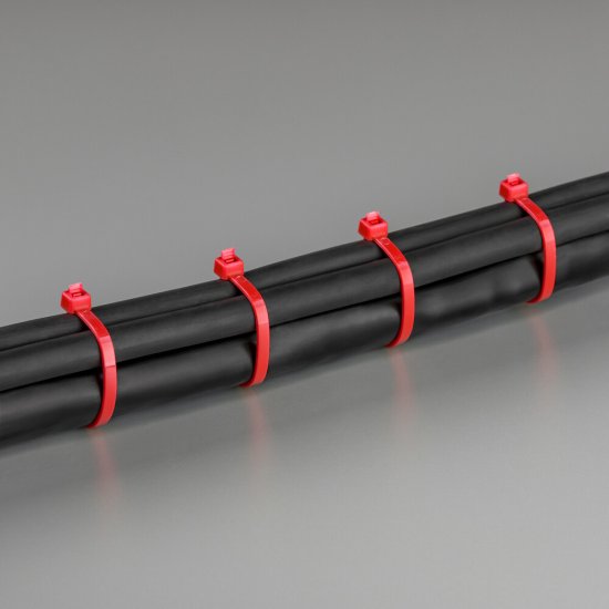 Стяжка кабельная Duwi 250x3,6 мм нейлоновая красная (25 шт.) (30238 4)