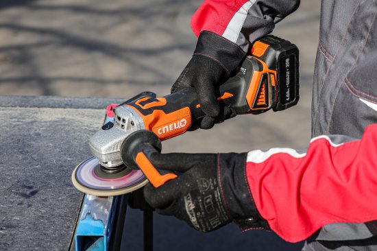 УШМ аккумуляторная бесщеточная Спец БШУ-125-18ЛИ/Б, 20 В Li-ion 2x4 Ач, 125 мм