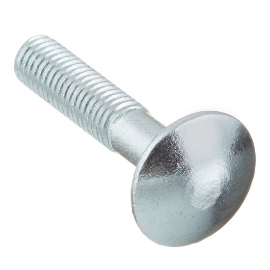 Болт мебельный оцинкованный 8х40 мм DIN 603 полусферическая головка с гайкой (6 шт.)