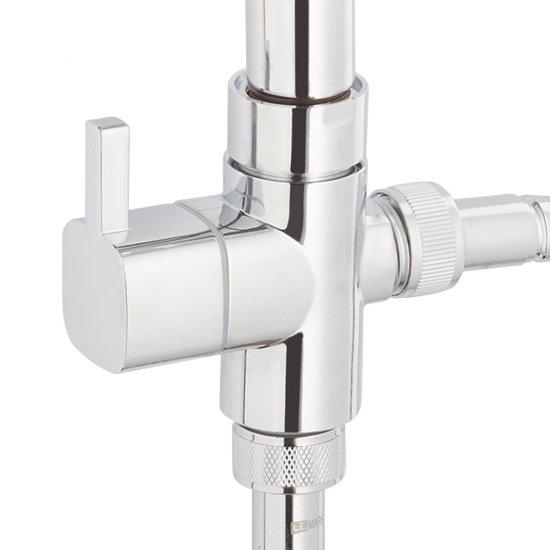 Душевой комплект Lemark с верхним душем с лейкой хром (LM8804C)