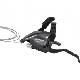 Шифтер/ручка тормоза Shimano ST-EF51-AL2A, левая, 3-пер, трос 1750мм, для V-brake, черная