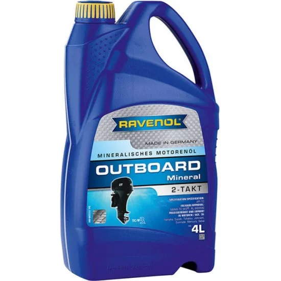 Моторное масло для 2Т лодочных моторов Outboard 2T Mineral, 4л new RAVENOL 1153200-004-01-999