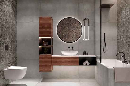 Глазурованный керамогранит Grasaro Loft G1206.MR/S1 60x120 см 1.44 м² матовый цвет серый