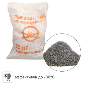 Противогололедные реагенты Крошка гранитная 25 кг