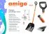 Лопата снеговая Amigo 78019 140 см полипропилен с черенком