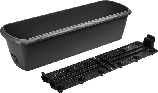 Ящик балконный Жардин 60x20x15.5 см v18 л пластик серый