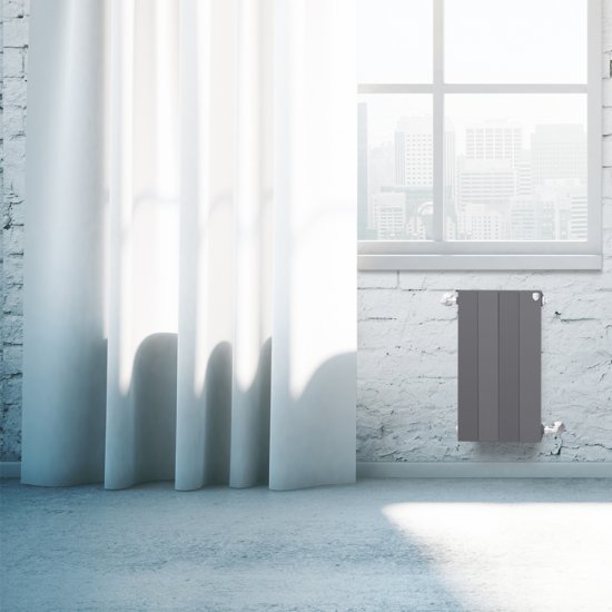 Радиатор секционный Royal Thermo Pianoforte 500/100 4 секции боковое подключение биметалл черный