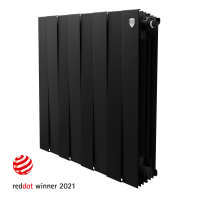 Радиатор секционный Royal Thermo Pianoforte 500/100 8 секций боковое подключение биметалл черный