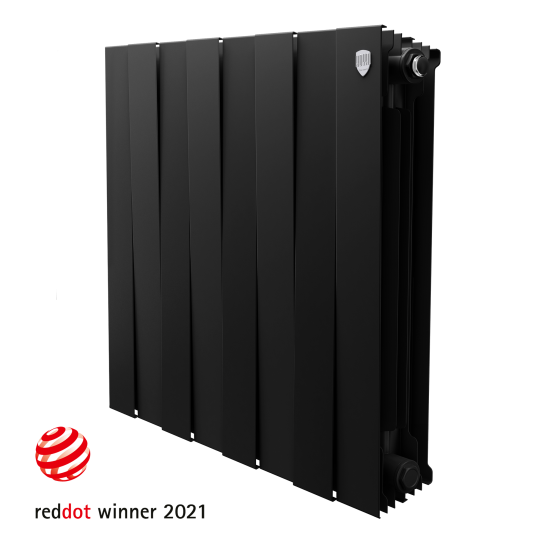 Радиатор секционный Royal Thermo Pianoforte 500/100 8 секций боковое подключение биметалл черный