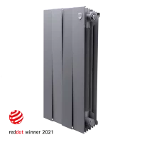 Радиатор секционный Royal Thermo Pianoforte 500/100 4 секции боковое подключение биметалл серый