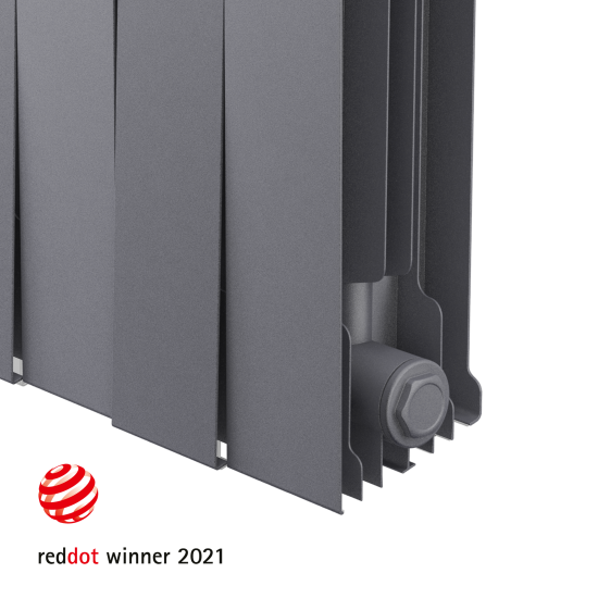 Радиатор секционный Royal Thermo Pianoforte 500/100 12 секций боковое подключение биметалл серый