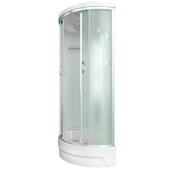 Душевая кабина Erlit 120х80х226 см стекло матовое 4 мм с средним поддоном асимметрия левая