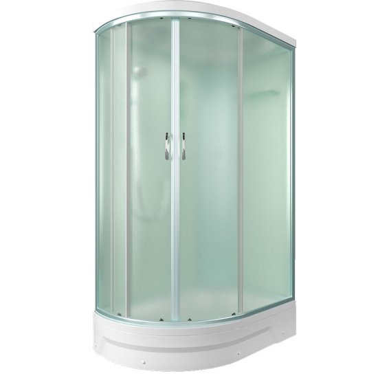 Душевая кабина Erlit 120х80х226 см стекло матовое 4 мм с средним поддоном асимметрия правая