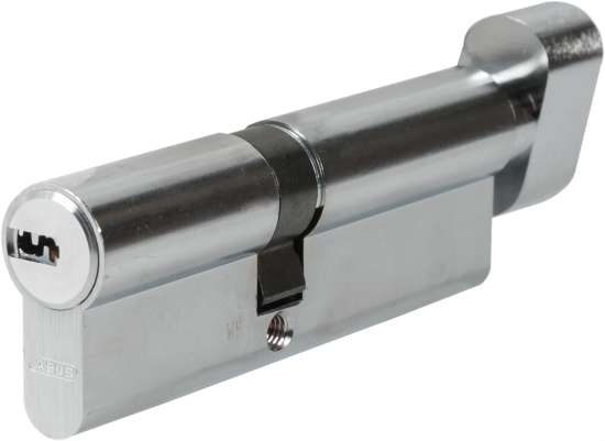 Цилиндр Abus KD6N Z40/K50, 40x50 мм, ключ/вертушка, цвет никель
