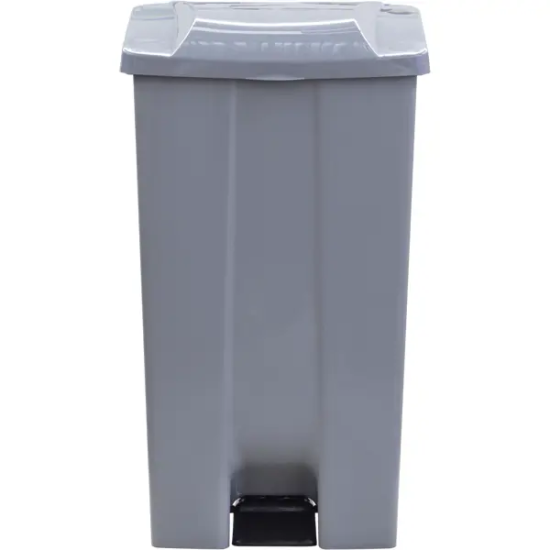 Бак садовый для мусора на колесиках с педалью 110 л цвет серый