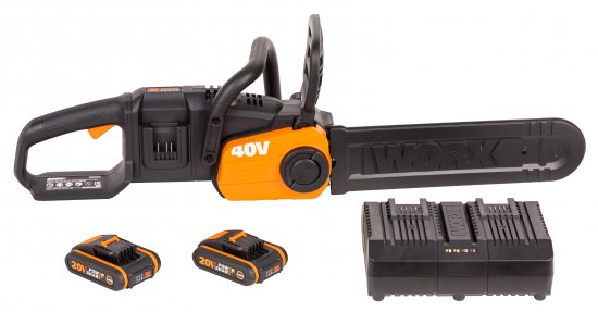 Аккумуляторная пила Worx WP370E 40 В шина 35 см АКБ и ЗУ в комплекте