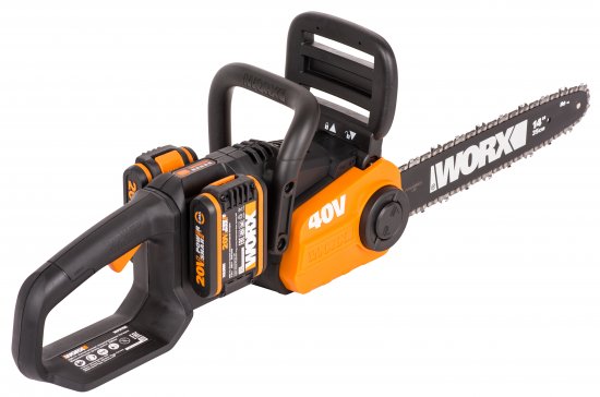 Аккумуляторная пила Worx WP370E 40 В шина 35 см АКБ и ЗУ в комплекте