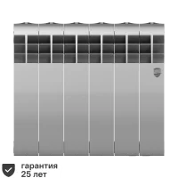 Радиатор секционный Royal Thermo Biliner 350/87 6 секций боковое подключение биметалл серый