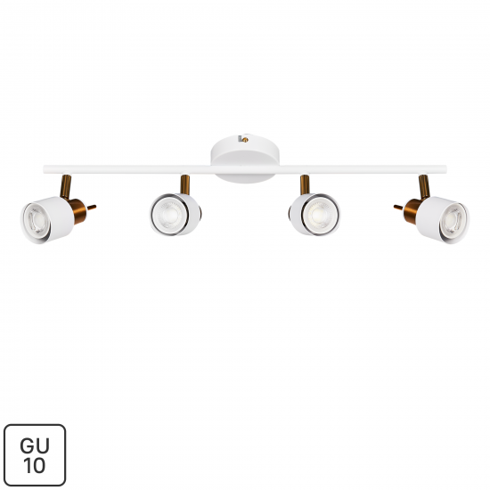 Спот поворотный Arte Lamp Almach 4 лампы GU10 12 м² цвет белый
