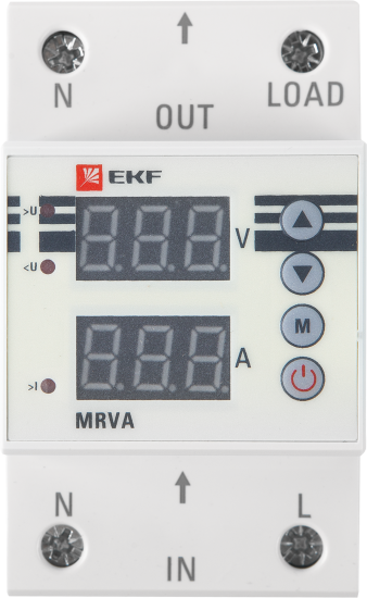 Реле напряжения и тока EKF MRVA 63Aс дисплеем
