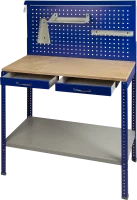 Верстак Garage с экраном 150x50 см сталь цвет синий