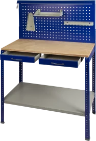 Верстак Garage с экраном 150x50 см сталь цвет синий