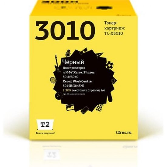 Тонер-картридж для Xerox Phaser 3010, 3040, WorkCentre 3045B, 3045NI T2 TC-X3010