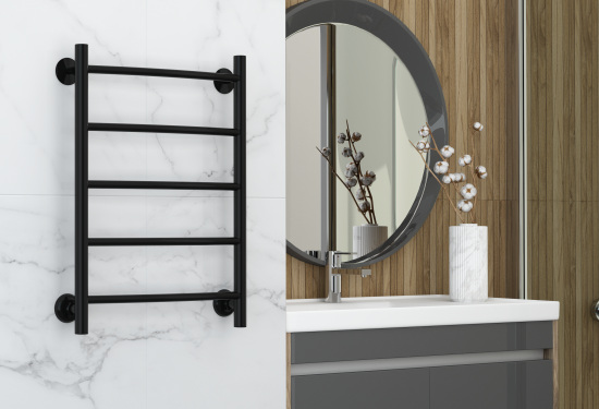 Полотенцесушитель водяной Сунержа ВПС-52П 80x40 мм нержавеющая сталь c полимерным покрытием 3/4